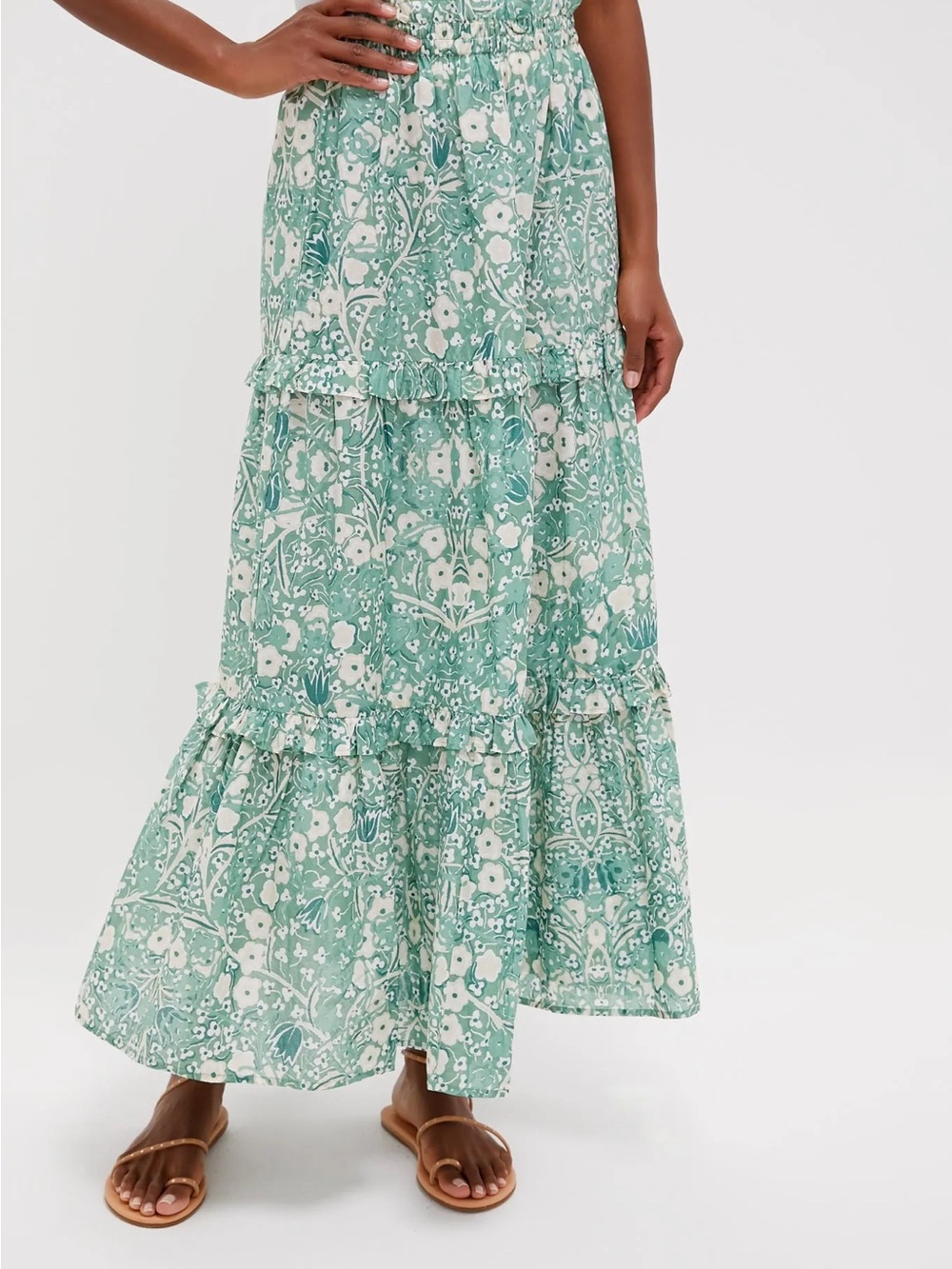 Tuckernuck Misty Jade Blossom Prado Skirt XS